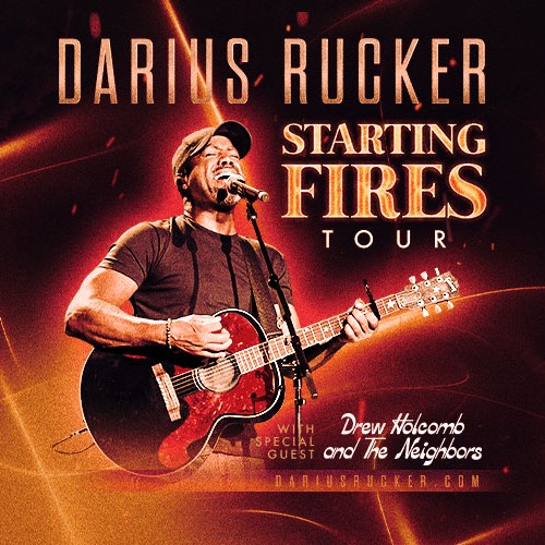 Darius Rucker Starting Fires Tour with Drew Holcomb and The Neighbors